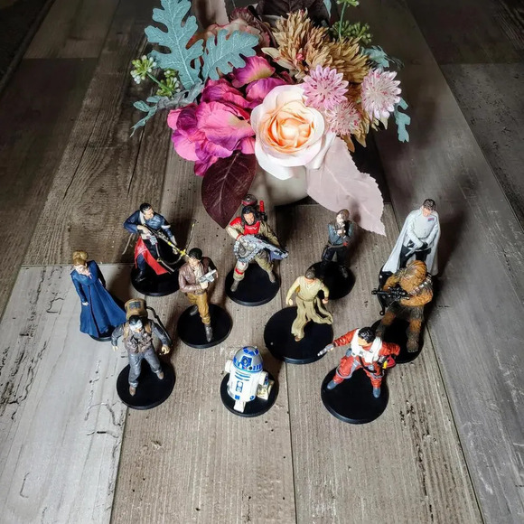 Disney Star Wars Figures Figurines Cake Topper Bundle 11 Pieces EUC - Picture 2 of 16